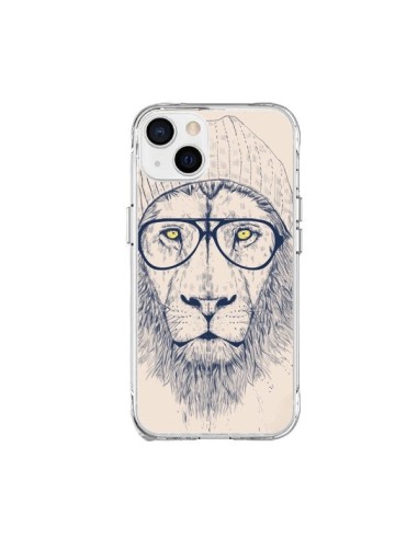 Coque iPhone 15 Plus Cool Lion Lunettes - Balazs Solti