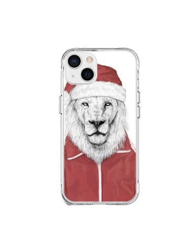 Cover iPhone 15 Plus Babbo Natale Leone - Balazs Solti