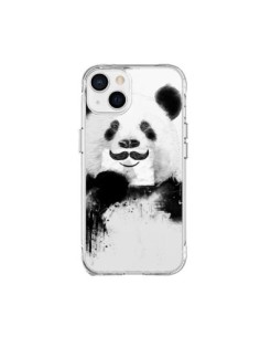 iPhone 15 Plus Case Funny Panda Moustache Clear - Balazs...