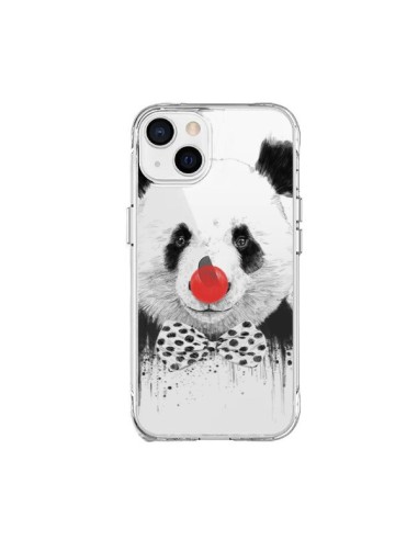 Coque iPhone 15 Plus Clown Panda Transparente - Balazs Solti