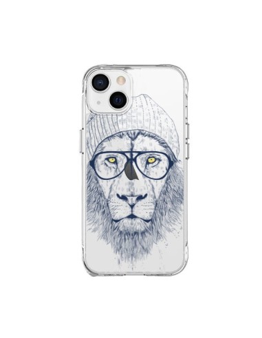 Cover iPhone 15 Plus Cool Leone Swag Occhiali Trasparente - Balazs Solti