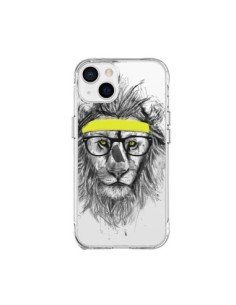 Cover iPhone 15 Plus Hipster Leone Trasparente - Balazs...