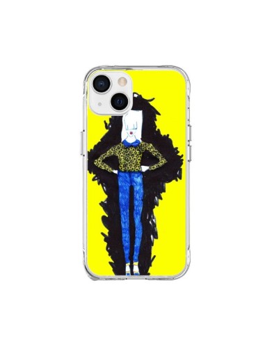 Coque iPhone 15 Plus Julie Femme Fashion Mode Jaune - Cécile