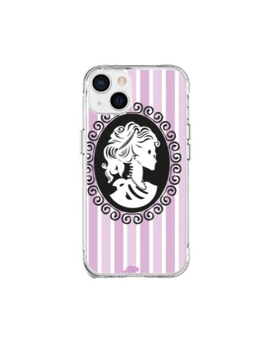 Coque iPhone 15 Plus Camée Squelette Rose et Bleue - Enilec