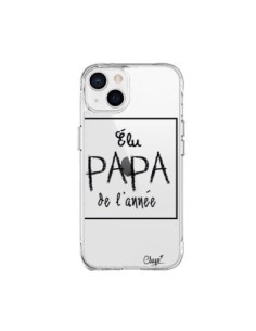 Coque iPhone 15 Plus Elu Papa de l'Année Transparente -...