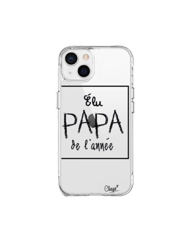 Cover iPhone 15 Plus Eletto Papà dell'Anno Trasparente - Chapo