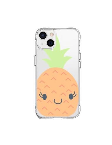 Cover iPhone 15 Plus Ananas Pineapple Fruit Trasparente - Claudia Ramos