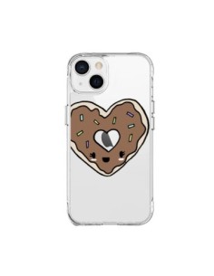 Cover iPhone 15 Plus Ciambella Cuore Chocolat Trasparente...