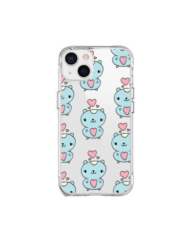 Cover iPhone 15 Plus Criceto Amore Trasparente - Claudia Ramos