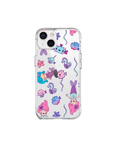 Cover iPhone 15 Plus Sirenetta Oceano Trasparente - Claudia Ramos