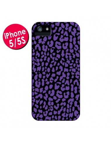 Coque Leopard Violet pour iPhone 5 et 5S - Mary Nesrala