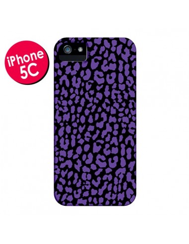 Coque Leopard Violet pour iPhone 5C - Mary Nesrala