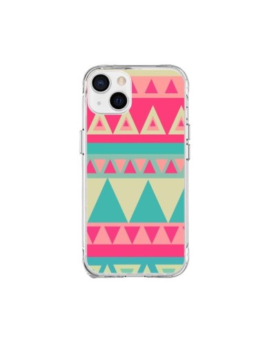 iPhone 15 Plus Case Aztec Pink Green - Eleaxart