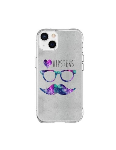 Coque iPhone 15 Plus I Love Hipsters - Eleaxart