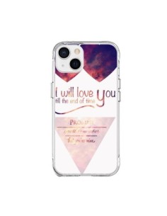 Coque iPhone 15 Plus I will love you until the end Coeurs...