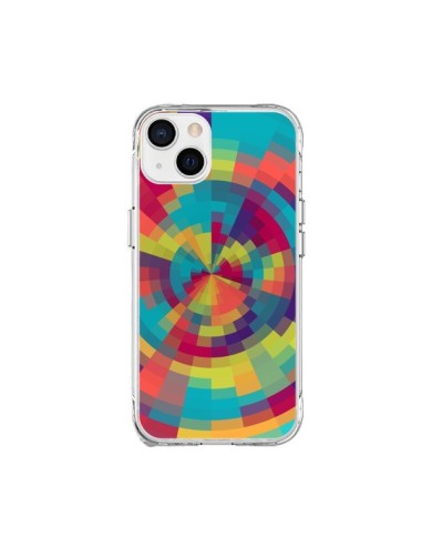iPhone 15 Plus Case Color Spiral Red Green - Eleaxart