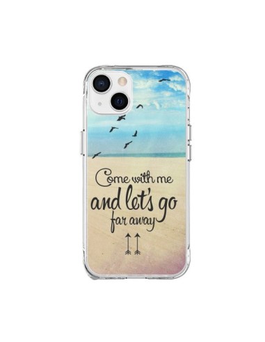 Coque iPhone 15 Plus Let's Go Far Away Beach Plage - Eleaxart