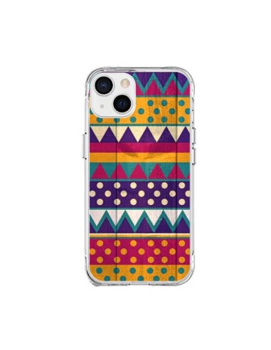 Coque iPhone 15 Plus Mexican Triangle Aztec Azteque - Eleaxart