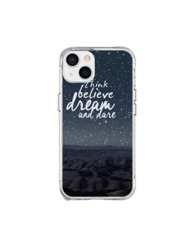 Cover iPhone 15 Plus Think believe dream and dare Sogni - Eleaxart