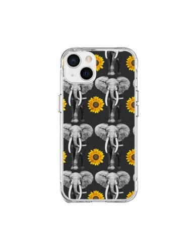 Cover iPhone 15 Plus Elefante Girasoli - Eleaxart