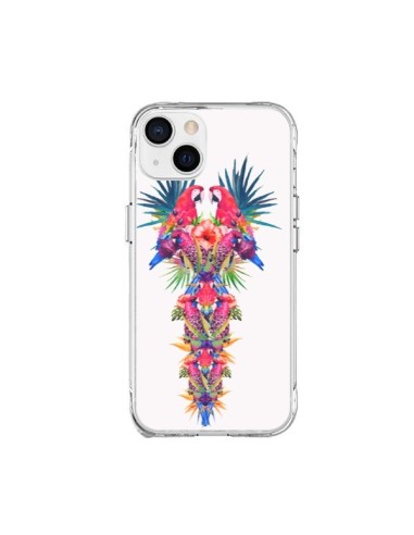 Coque iPhone 15 Plus Parrot Kingdom Royaume Perroquet - Eleaxart