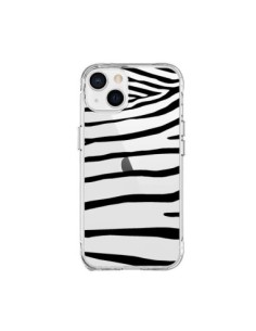 Coque iPhone 15 Plus Zebre Zebra Noir Transparente -...