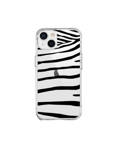Coque iPhone 15 Plus Zebre Zebra Noir Transparente - Project M