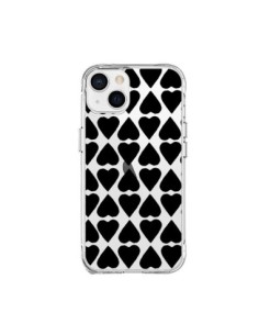 Cover iPhone 15 Plus Cuore Nero Trasparente - Project M