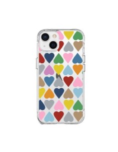 Cover iPhone 15 Plus Cuore Colorato Trasparente - Project M