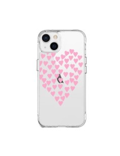 Coque iPhone 15 Plus Coeurs Heart Love Rose Pink...