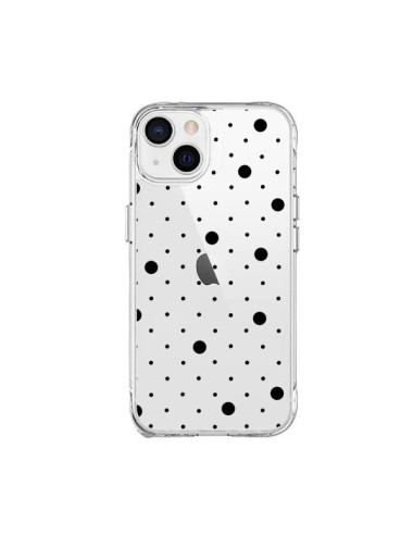 Coque iPhone 15 Plus Point Noir Pin Point Transparente - Project M