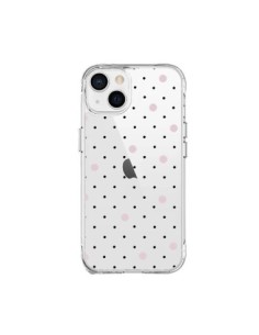 Coque iPhone 15 Plus Point Rose Pin Point Transparente -...