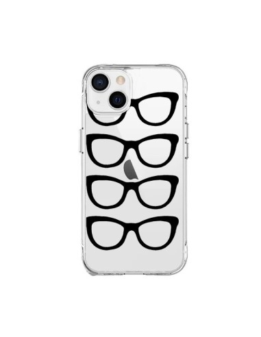 Cover iPhone 15 Plus Occhiali da Sole Nero Trasparente - Project M