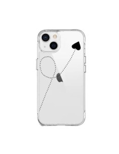 Cover iPhone 15 Plus Travel to your Heart Nero Viaggio...