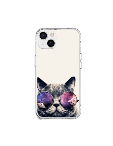 Cover iPhone 15 Plus Gatto con gli occhiali- Gusto NYC