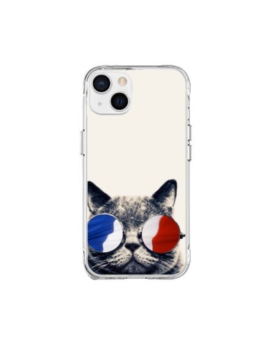 Coque iPhone 15 Plus Chat à lunettes françaises - Gusto NYC