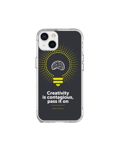 Coque iPhone 15 Plus Creativity is contagious, Einstein - Shop Gasoline