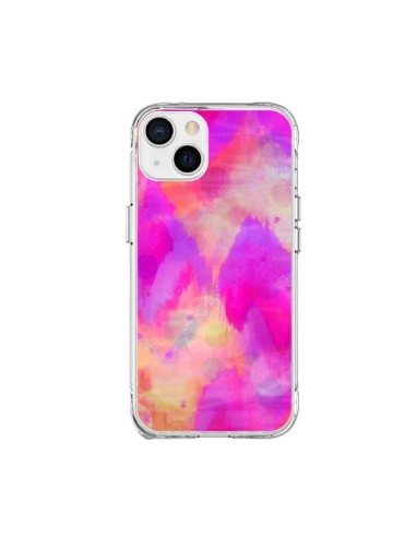Coque iPhone 15 Plus Coeur Tribal Rose - Ebi Emporium