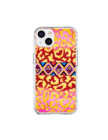 Coque iPhone 15 Plus Tribal Leopard Rose - Ebi Emporium