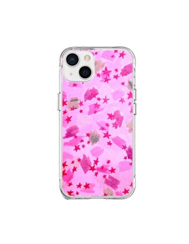 Coque iPhone 15 Plus Stars Etoiles Roses - Ebi Emporium