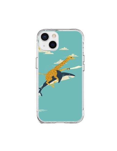 iPhone 15 Plus Case Giraffe Shark Flying - Jay Fleck