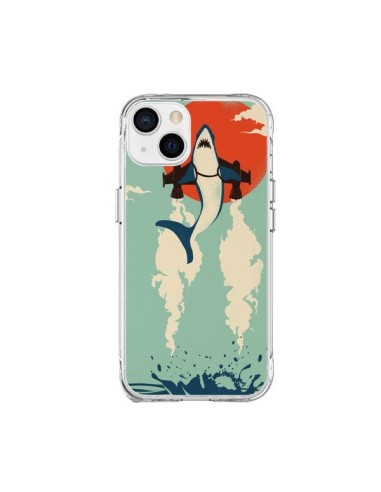 Coque iPhone 15 Plus Requin Avion Volant - Jay Fleck