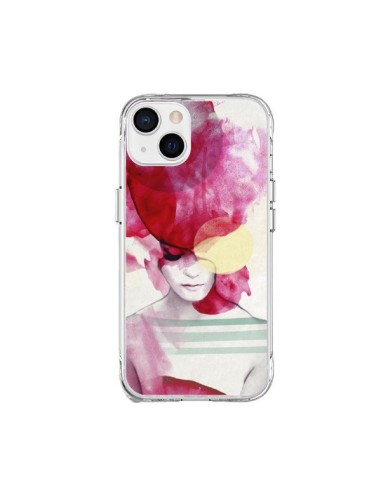 iPhone 15 Plus Case Bright Pink Ritratt Girl - Jenny Liz Rome