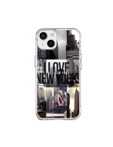 Coque iPhone 15 Plus I love New Yorck City noir - Javier Martinez