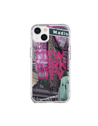 iPhone 15 Plus Case New York City Pink - Javier Martinez