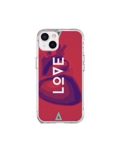 Coque iPhone 15 Plus Love Coeur Triangle Amour - Javier Martinez