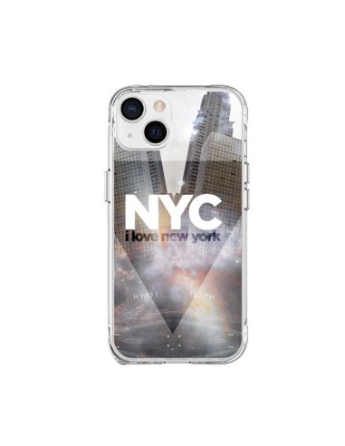 Coque iPhone 15 Plus I Love New York City Gris - Javier Martinez