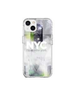 Cover iPhone 15 Plus I Love New York City Grigio Verde -...