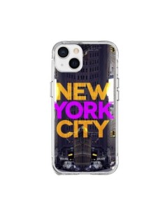 Coque iPhone 15 Plus New York City Orange Violet - Javier...