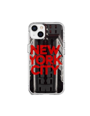 Coque iPhone 15 Plus New York City Rouge - Javier Martinez